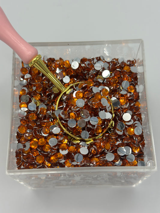 3mm Rhinestones Orange