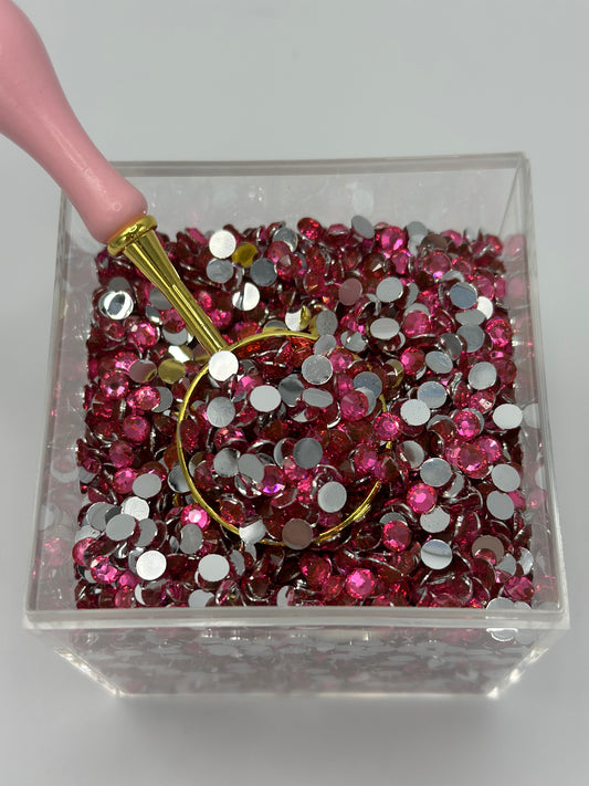 3mm Rhinestones Hot Pink