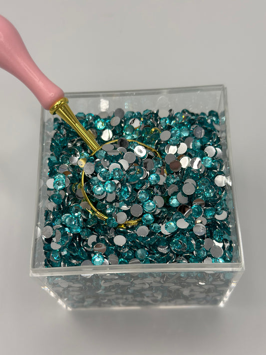 3mm Rhinestones Light Teal